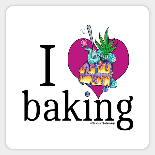 I Heart Baking (Space Cake Version) Sticker by Artful Magic Shop